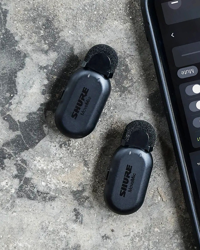 Shure MoveMic Two 2-Person Clip-On Wireless Microphone System for Mobile Devices